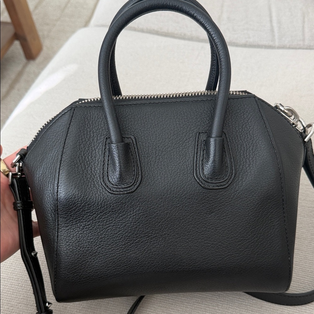 Givenchy Black Leather Mini Antigona with Crossbody Strap - Picture 6 of 17